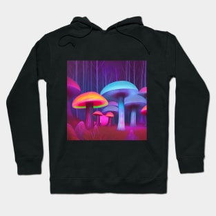 Neon Mushroom Forest Hoodie